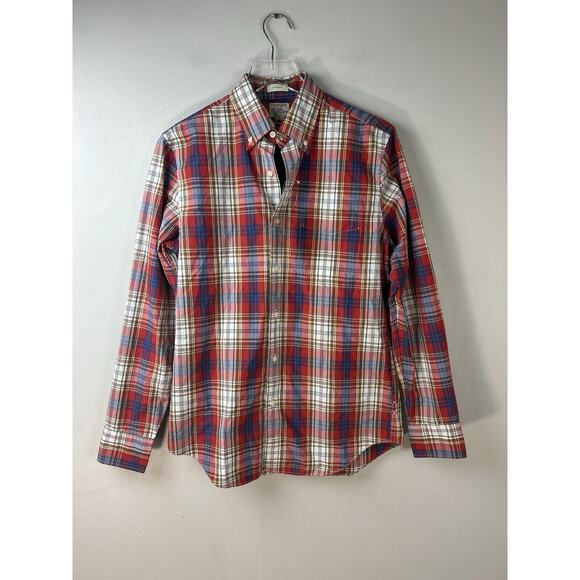NWT J Crew Plaid Slim Secret Wash Cotton Poplin Shirt Size Small Preppy Academia - Picture 12 of 12